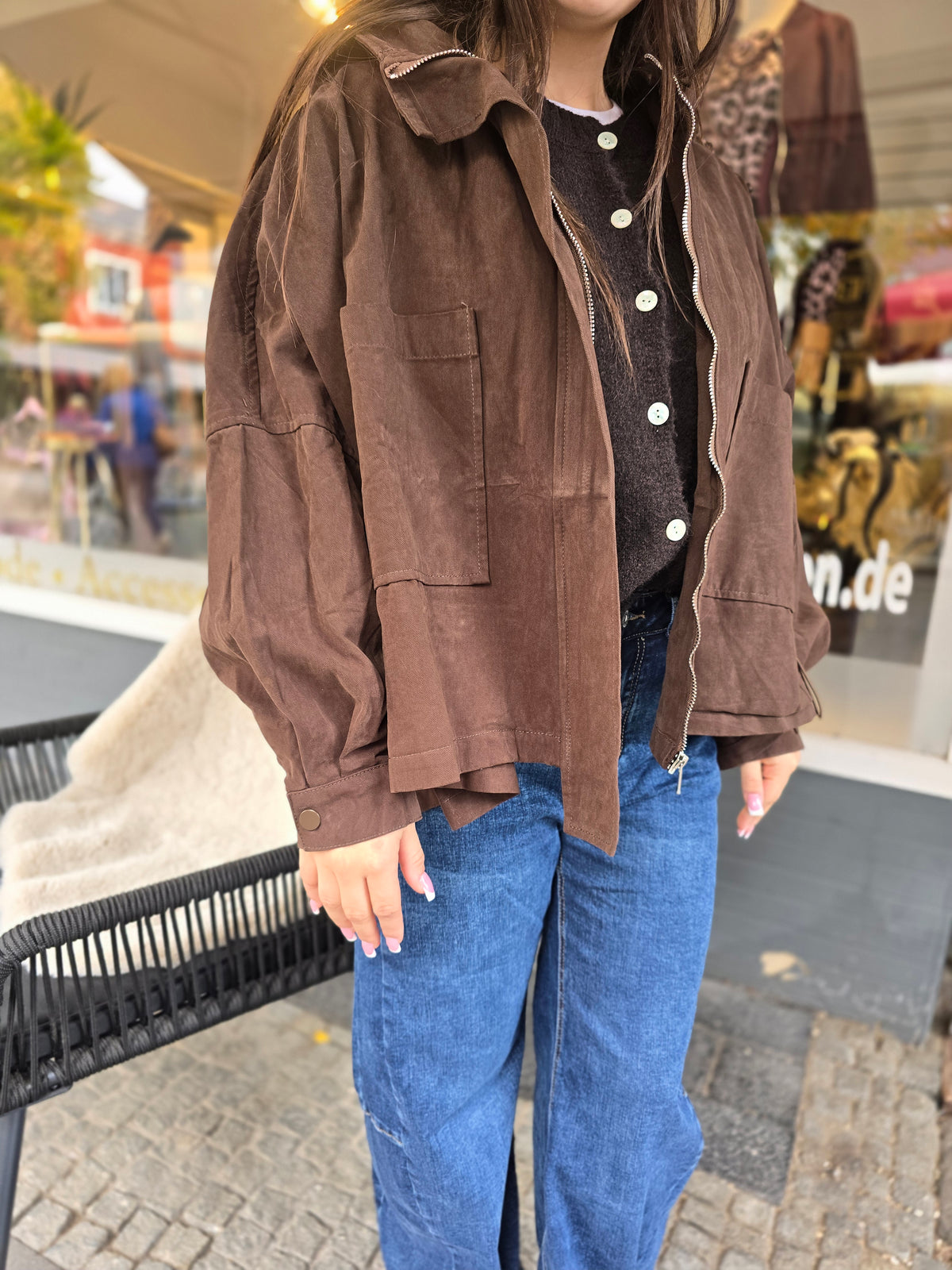 Jacke mit Kapuze Oversized