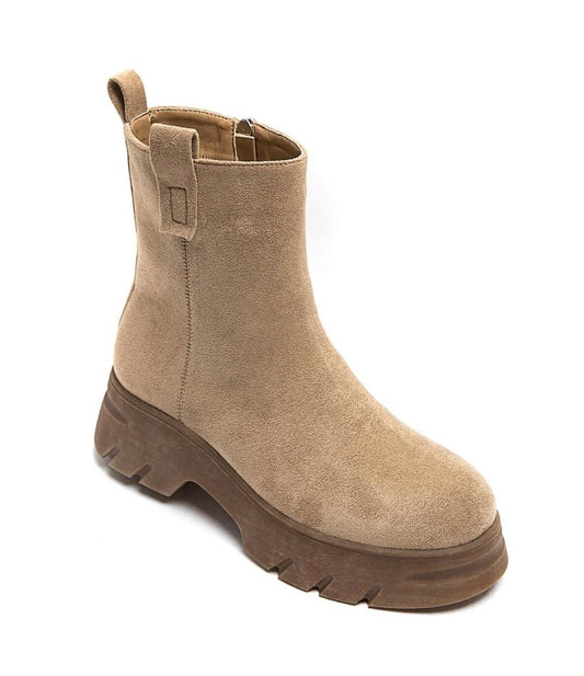 Boots Veloursleder Camel