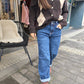 Strickjacke Rhomboid Schoko