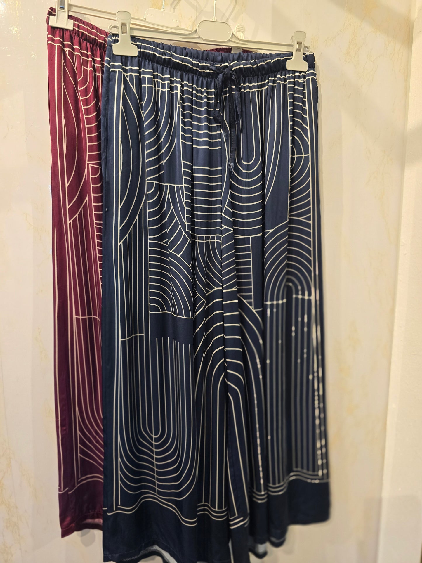 Hose Wideleg Viscose & Silk