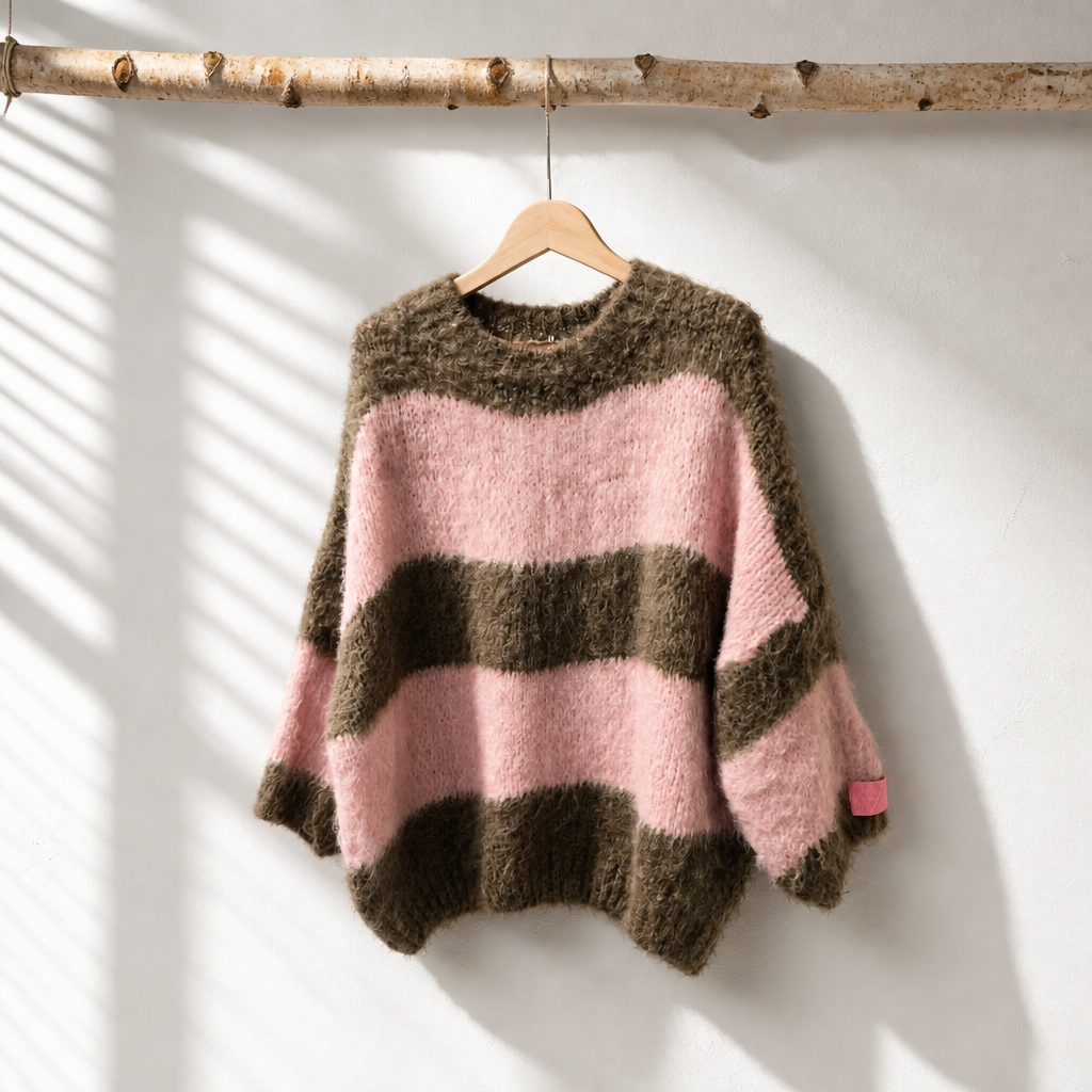 Pullover Stripe Rosa
