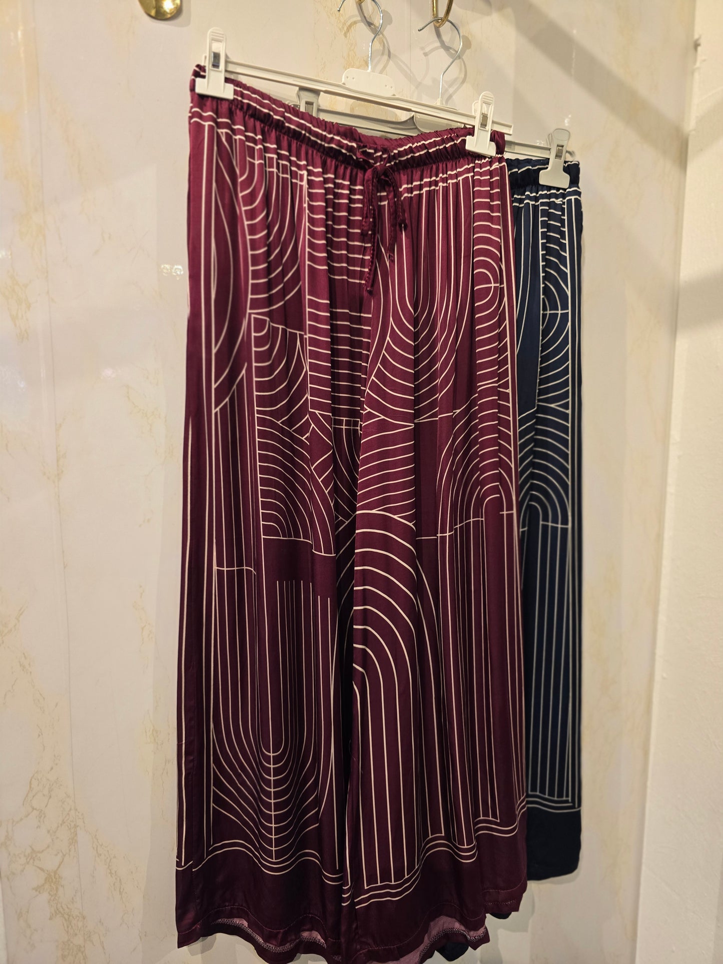 Hose Wideleg Viscose & Silk