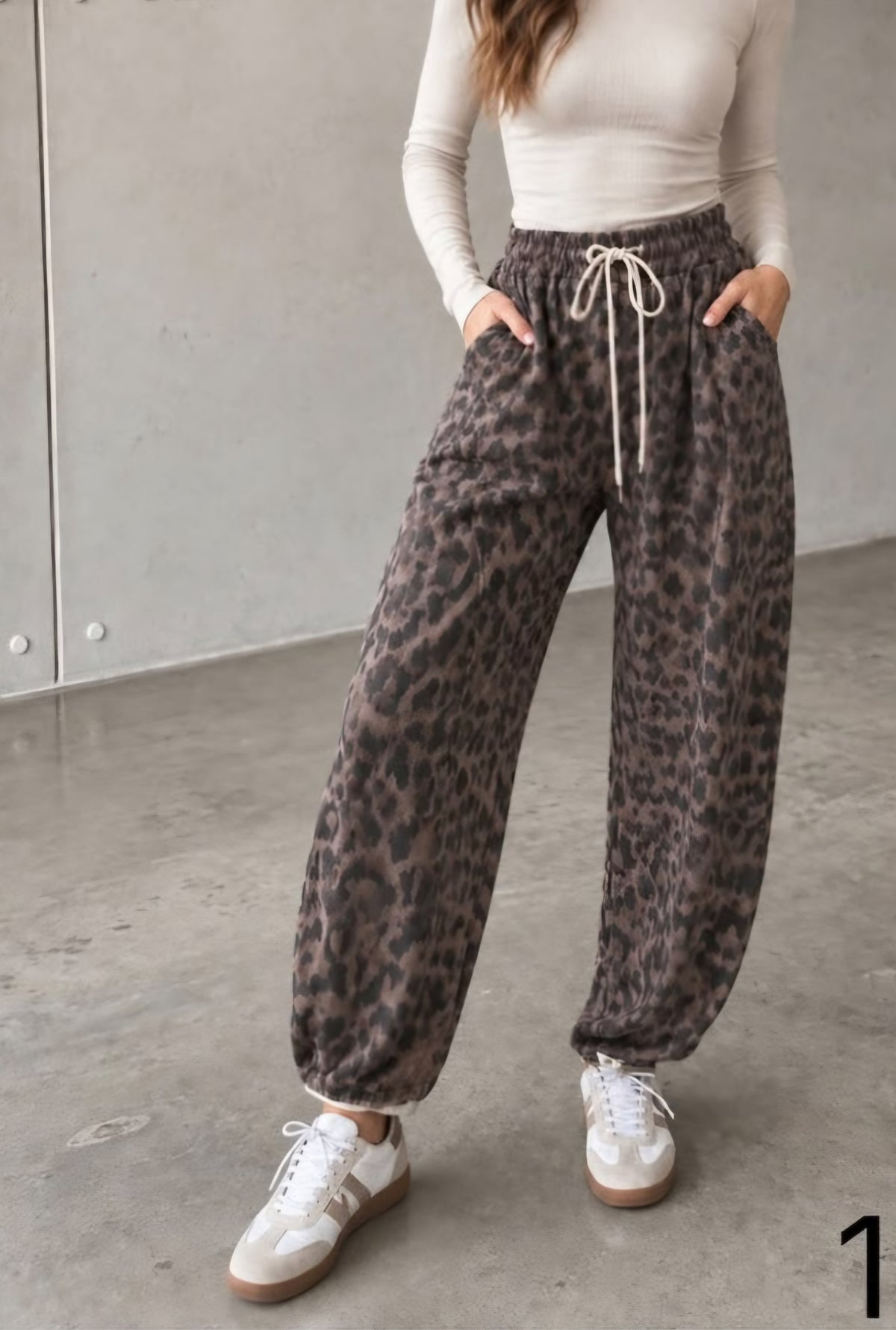 Joggerhose Leo Barrel Schoko