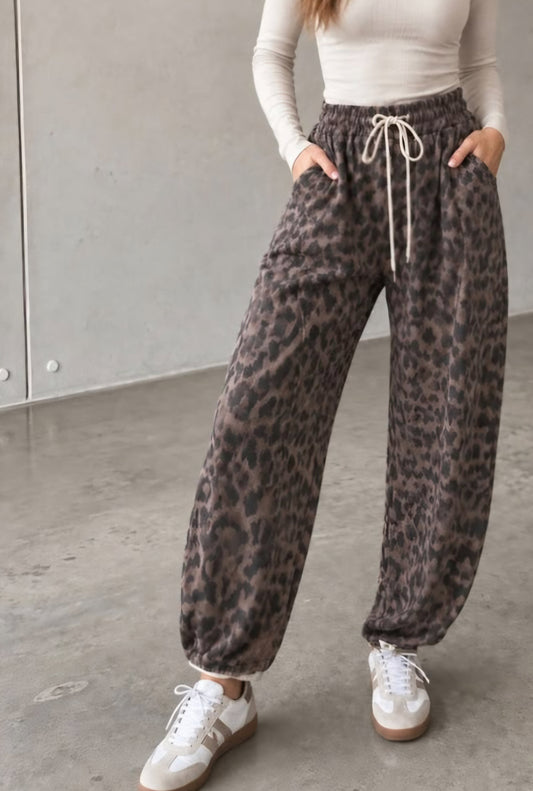 Joggerhose Leo Barrel Schoko
