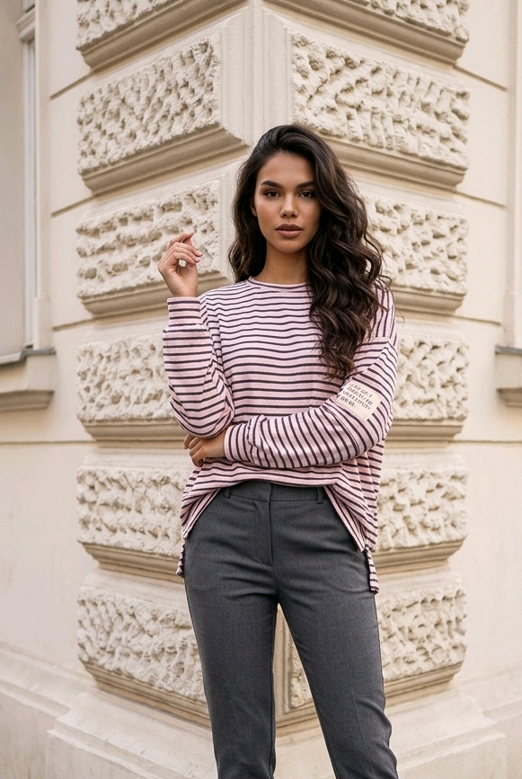 Sweater Stripe Rosa