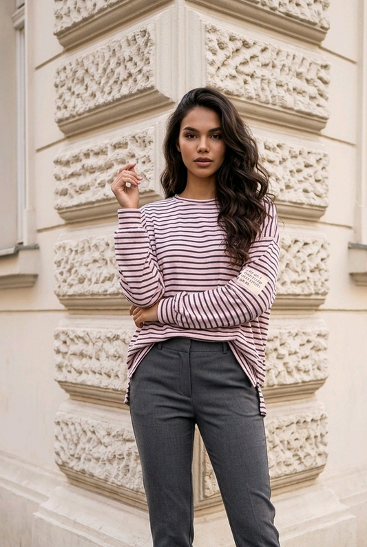 Sweater Stripe Rosa