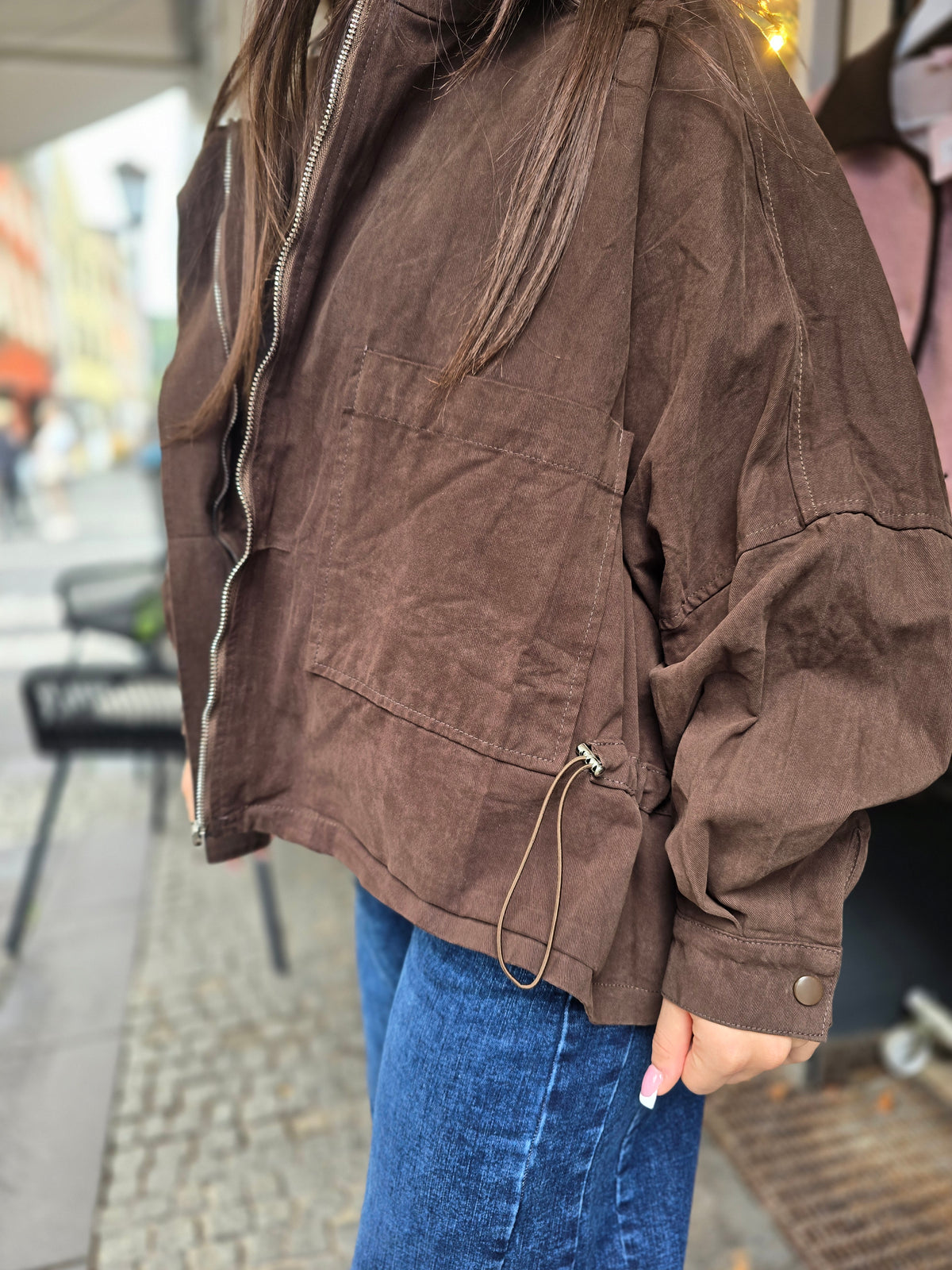 Jacke mit Kapuze Oversized
