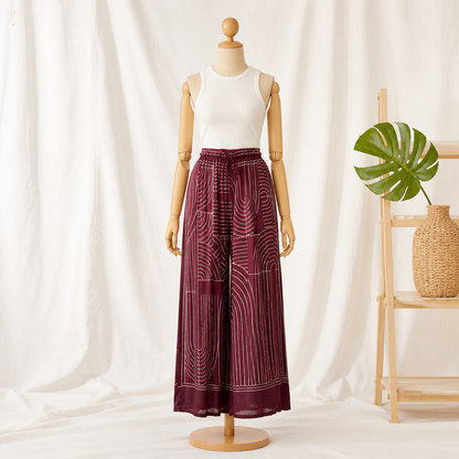 Hose Wideleg Viscose & Silk